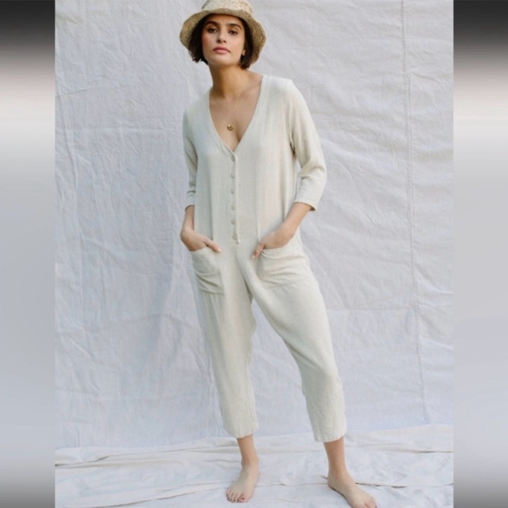 Rachel Pally linen Troy jumpsuit small